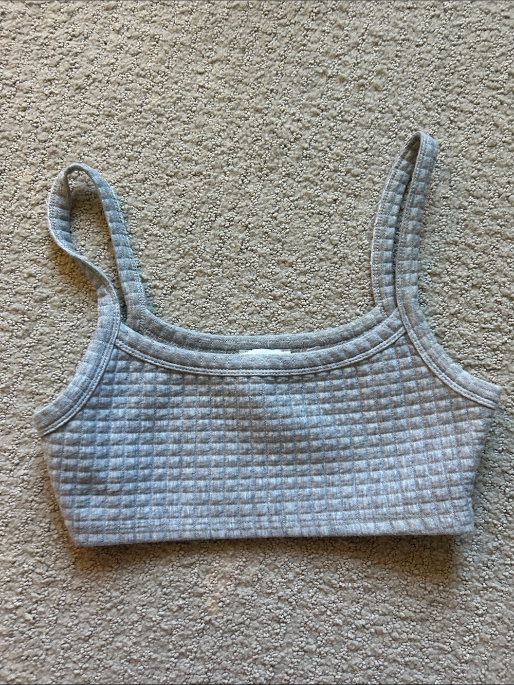Princess Polly Light Gray Quilted Tank Top